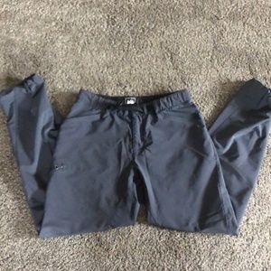 REI Mens small grey pants w/ Elastic ankles